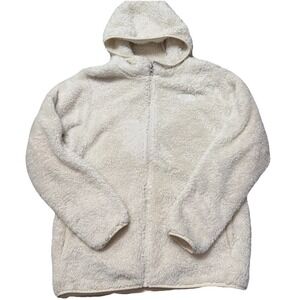 The North Face Sherpa Fleece Hoodie White Girls XL Full Zip Jacket Women's Small